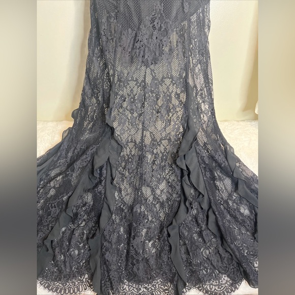 Free People For Love & Lemons Shirley Lace Bodysuit Maxi Dress L - Picture 5 of 9